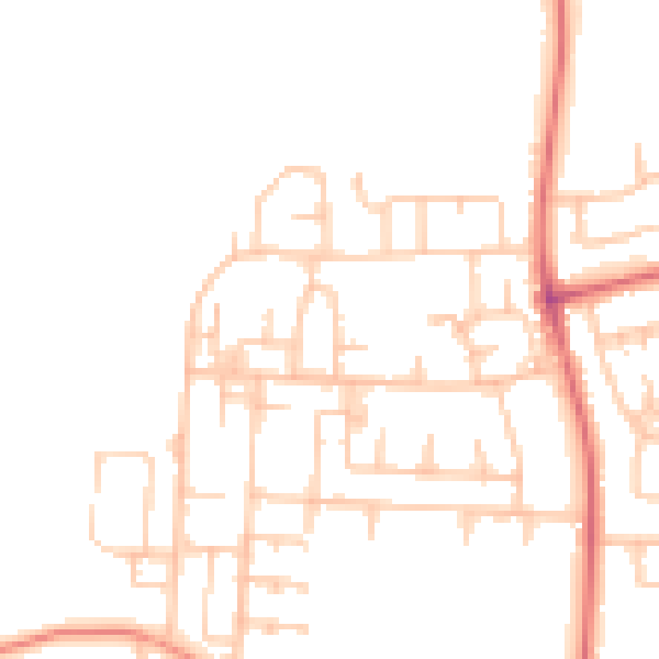 Daytime road noise heatmap for TS25 4NR