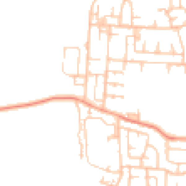 Daytime road noise heatmap for TS25 4PY