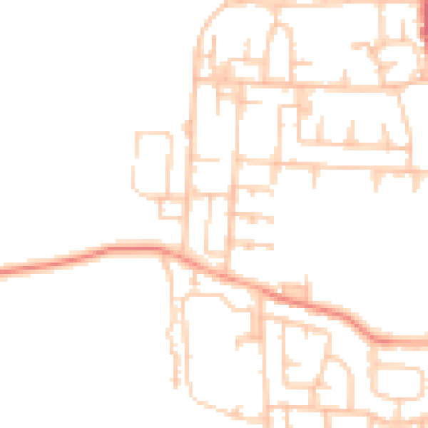 Daytime road noise heatmap for TS25 4QA