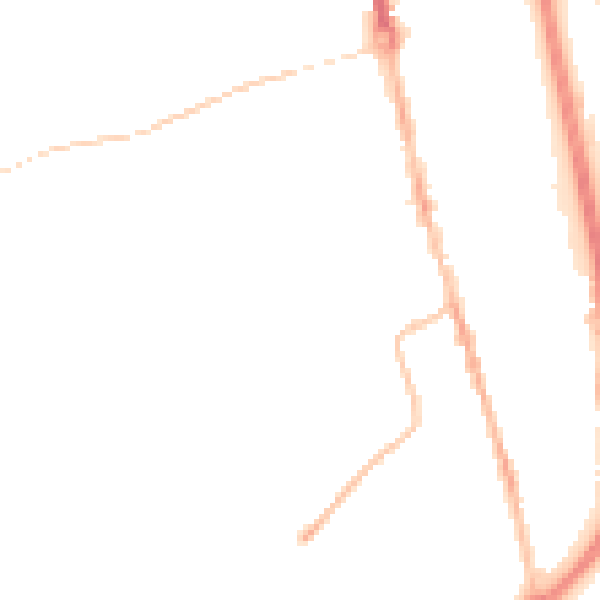 Night-time road noise heatmap for TS25 5AN