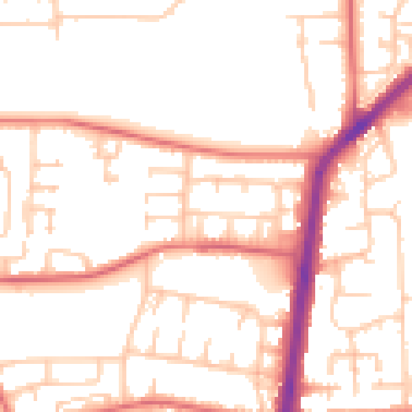 Daytime road noise heatmap for TS25 5EU