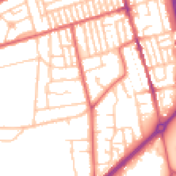 Daytime road noise heatmap for TS25 5LB