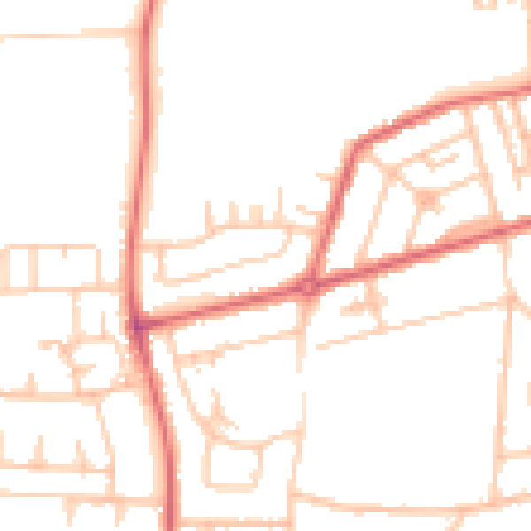 Daytime road noise heatmap for TS25 5PY