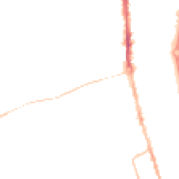 Night-time road noise heatmap for TS25 5QS