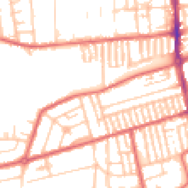 Daytime road noise heatmap for TS25 5QY