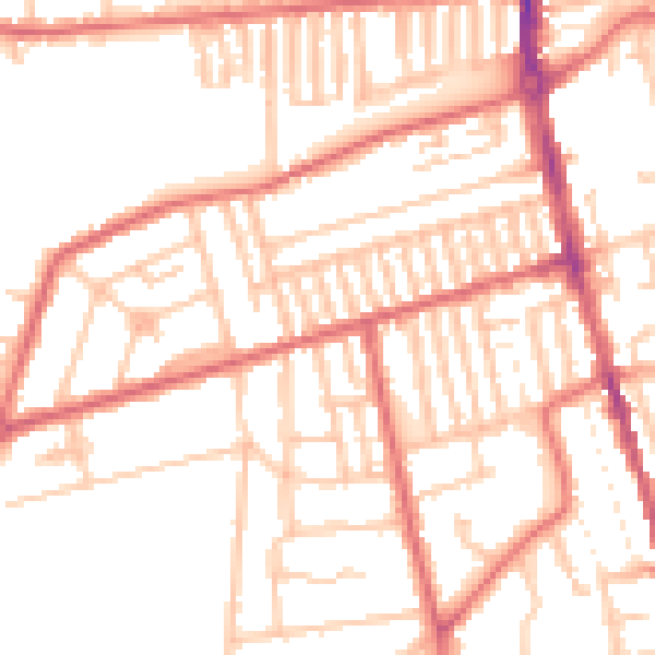 Daytime road noise heatmap for TS25 5RH