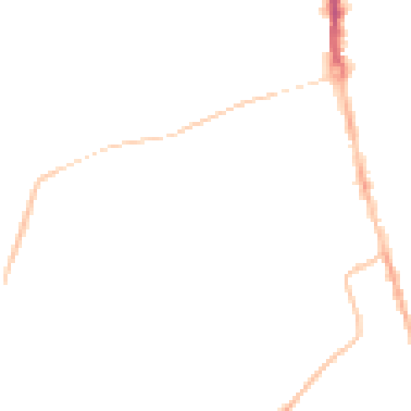 Night-time road noise heatmap for TS25 5RW