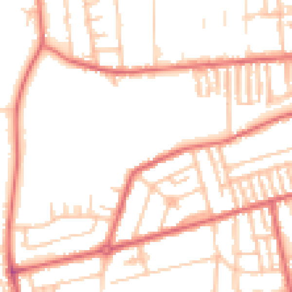 Daytime road noise heatmap for TS25 5TF