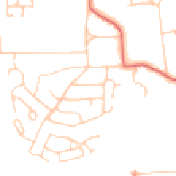 Daytime road noise heatmap for TS26 0AB