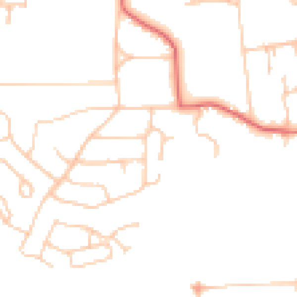 Daytime road noise heatmap for TS26 0AD