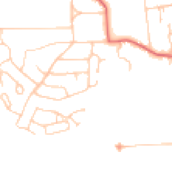 Daytime road noise heatmap for TS26 0AG