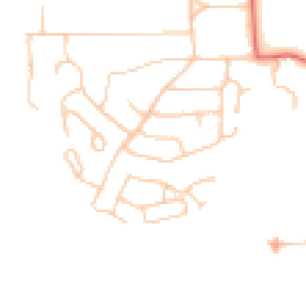 Daytime road noise heatmap for TS26 0AH