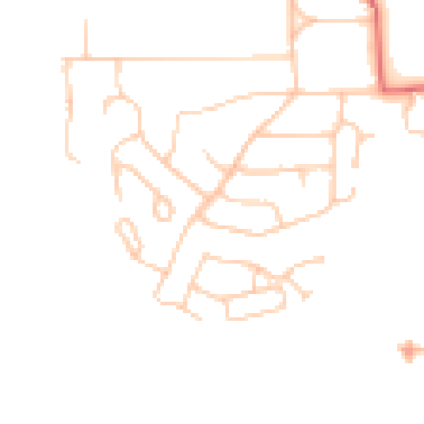Daytime road noise heatmap for TS26 0AJ