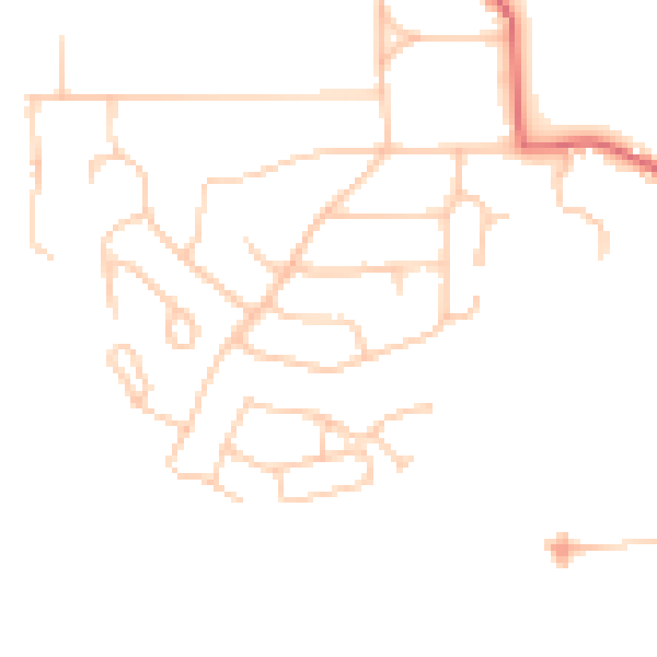 Daytime road noise heatmap for TS26 0AQ