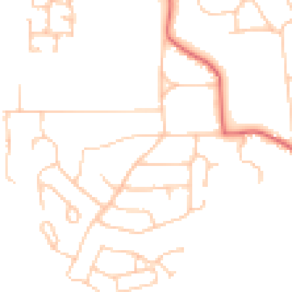 Daytime road noise heatmap for TS26 0AX
