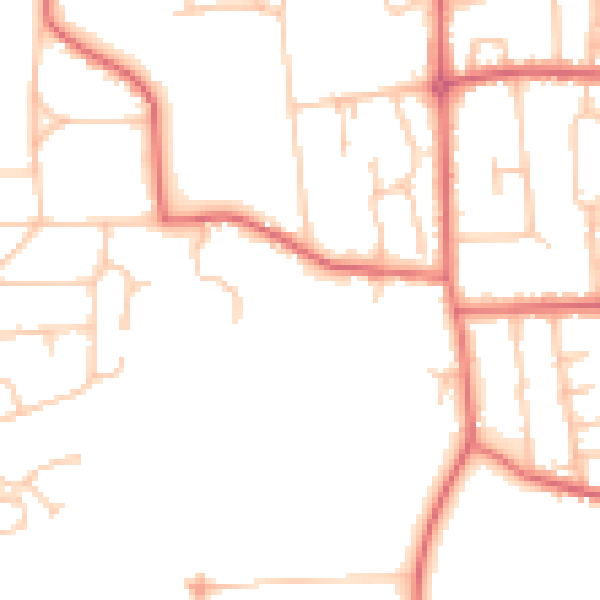 Daytime road noise heatmap for TS26 0BE