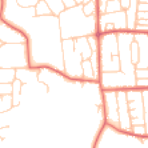 Daytime road noise heatmap for TS26 0BG