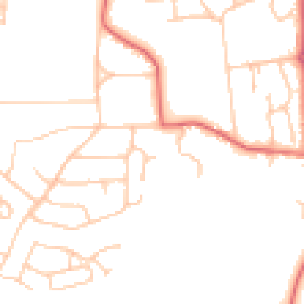 Daytime road noise heatmap for TS26 0BH