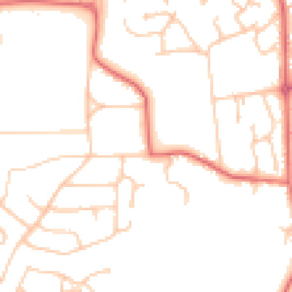 Daytime road noise heatmap for TS26 0BJ