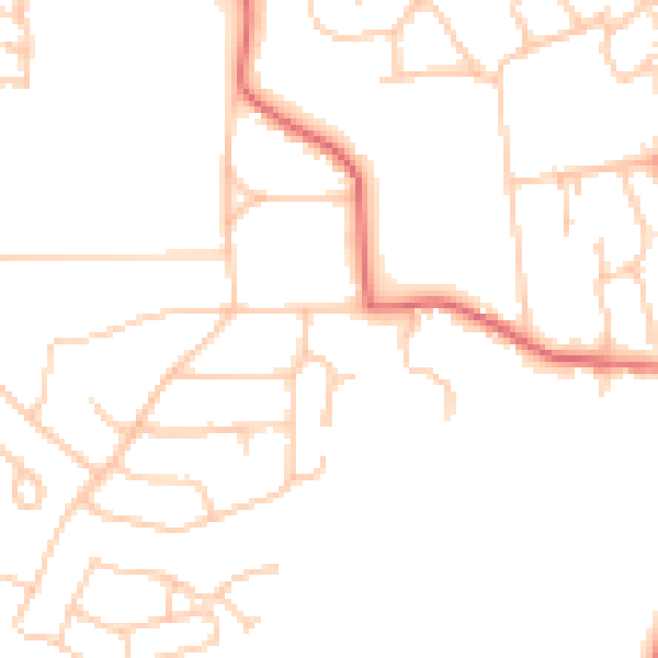 Daytime road noise heatmap for TS26 0BL