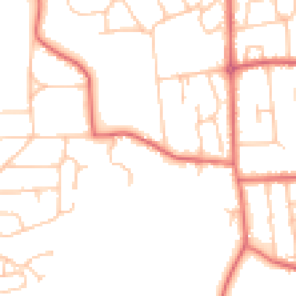 Daytime road noise heatmap for TS26 0BQ