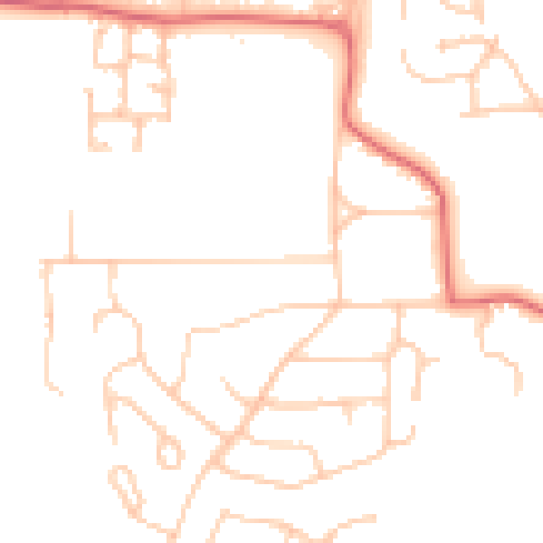 Daytime road noise heatmap for TS26 0BS