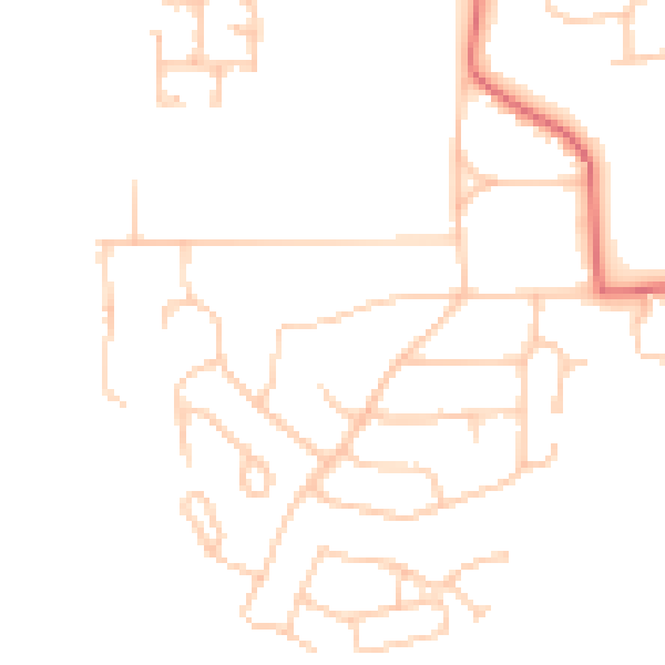 Daytime road noise heatmap for TS26 0BW