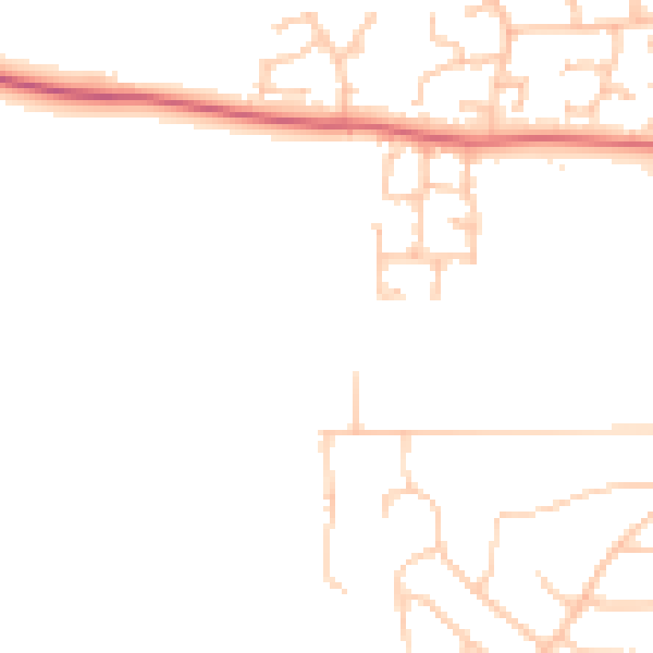 Daytime road noise heatmap for TS26 0BY