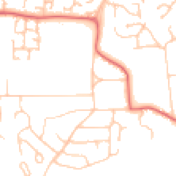 Daytime road noise heatmap for TS26 0BZ