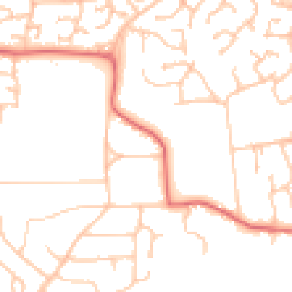 Daytime road noise heatmap for TS26 0DA