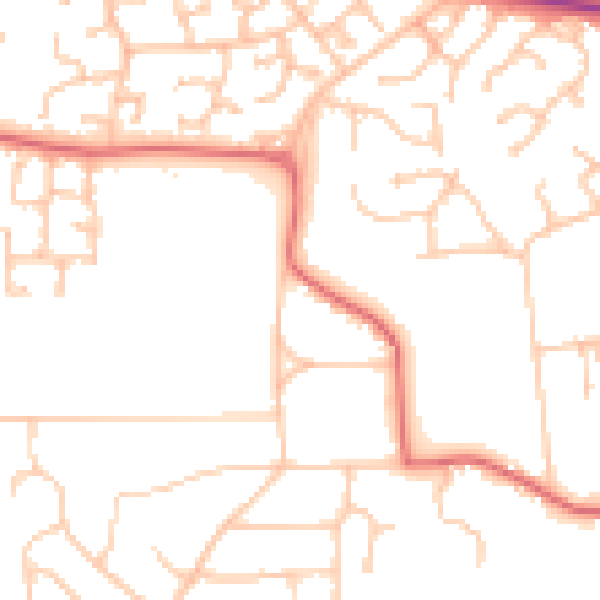 Daytime road noise heatmap for TS26 0DD