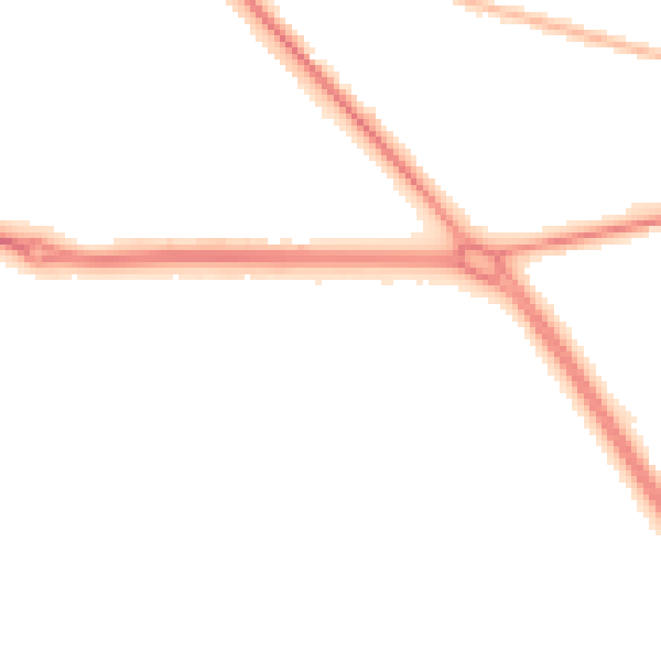 Night-time road noise heatmap for TS26 0DG