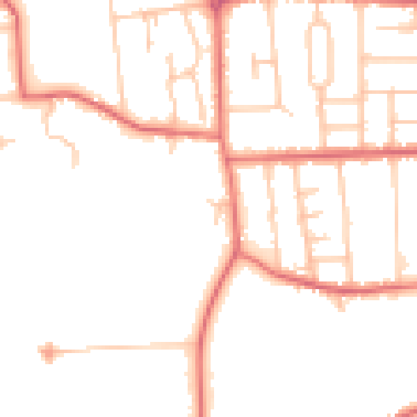 Daytime road noise heatmap for TS26 0DJ