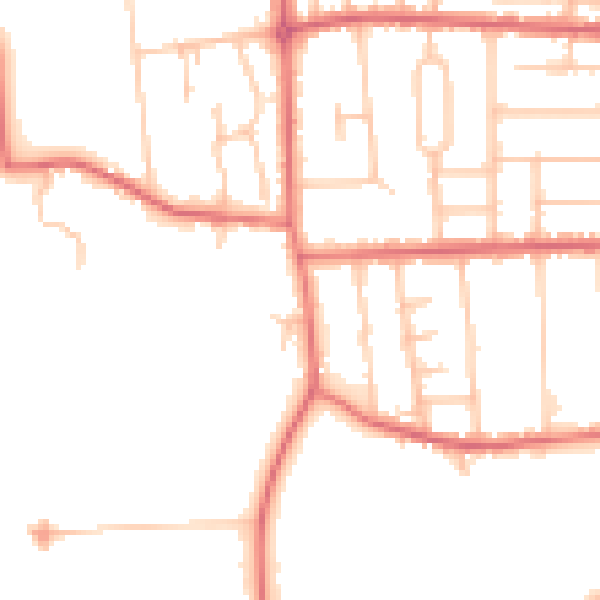 Daytime road noise heatmap for TS26 0DL