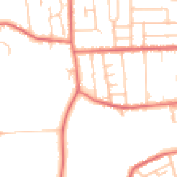Daytime road noise heatmap for TS26 0DN
