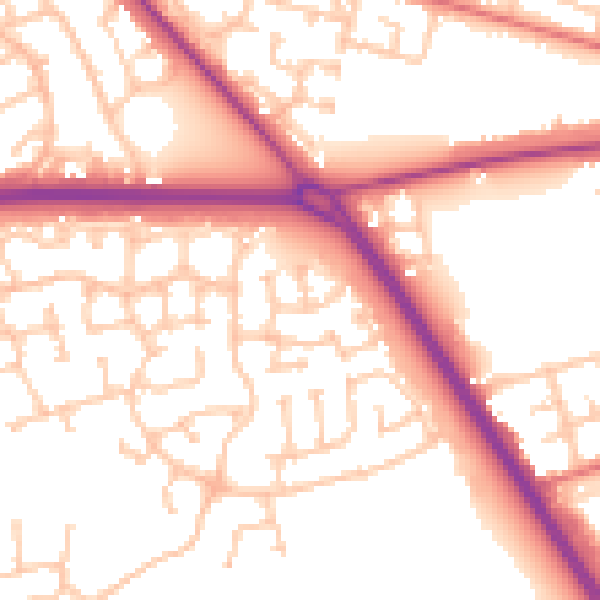 Daytime road noise heatmap for TS26 0FE