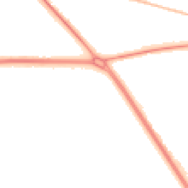 Night-time road noise heatmap for TS26 0FE