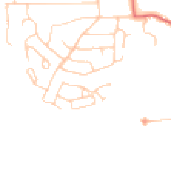 Daytime road noise heatmap for TS26 0FN
