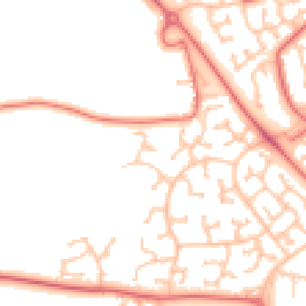 Daytime road noise heatmap for TS26 0FX