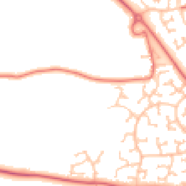 Daytime road noise heatmap for TS26 0FZ