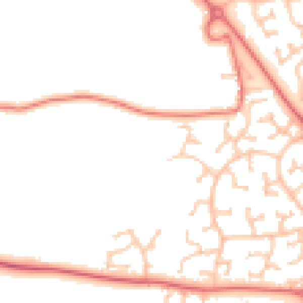 Daytime road noise heatmap for TS26 0GD