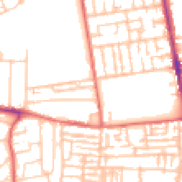 Daytime road noise heatmap for TS26 0HR