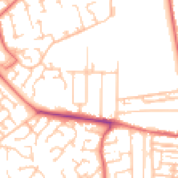 Daytime road noise heatmap for TS26 0JP