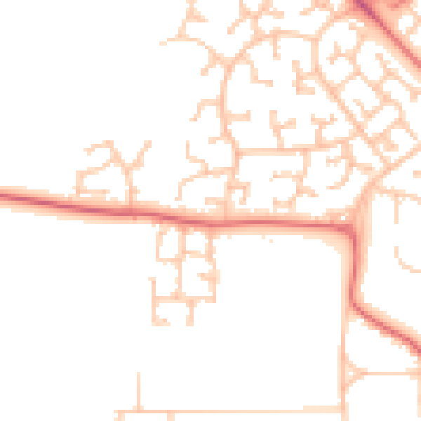 Daytime road noise heatmap for TS26 0PA