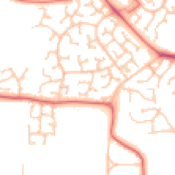 Daytime road noise heatmap for TS26 0QA