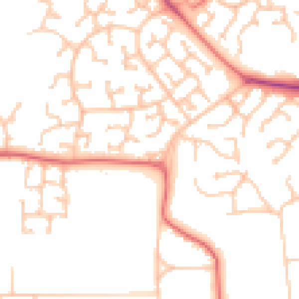 Daytime road noise heatmap for TS26 0QE