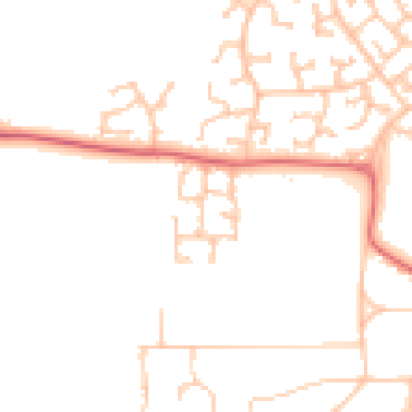 Daytime road noise heatmap for TS26 0QG