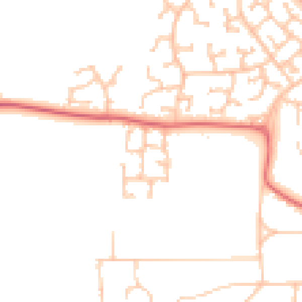 Daytime road noise heatmap for TS26 0QQ