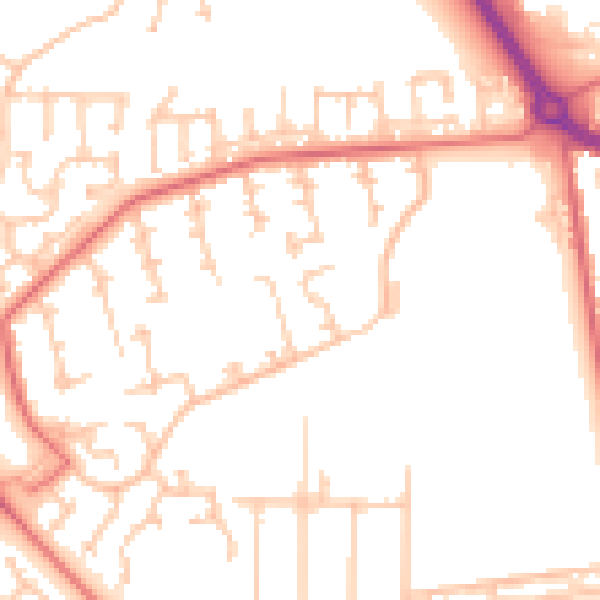 Daytime road noise heatmap for TS26 0UR