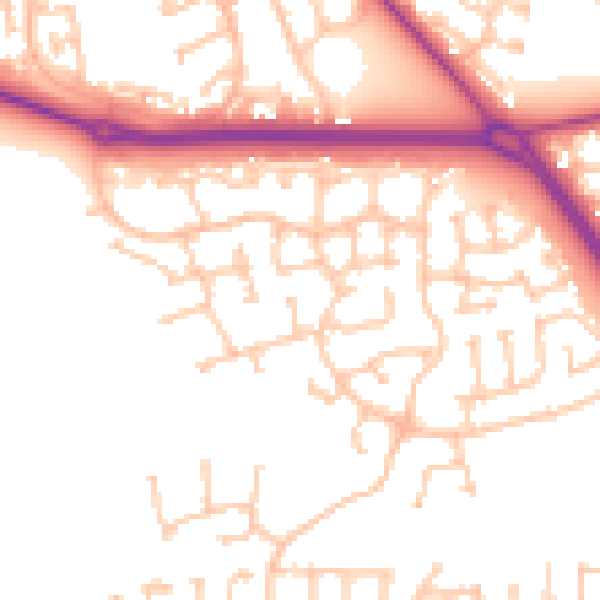 Daytime road noise heatmap for TS26 0WH